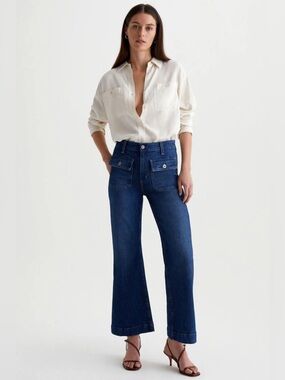 AG Adriano Goldschmied The Bonnie Mid-Rise Relaxed Flare Jeans